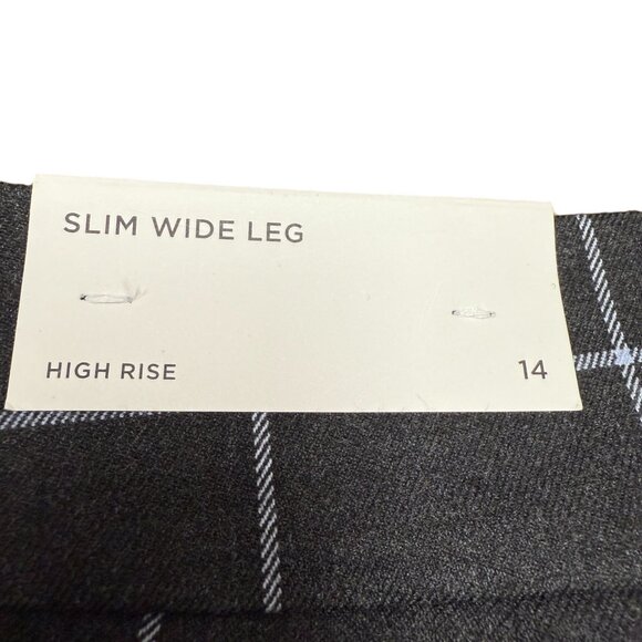 NWT Women's LOFT Windowpane Wide Leg Trouser Pants | Size 14 - Picture 7 of 10
